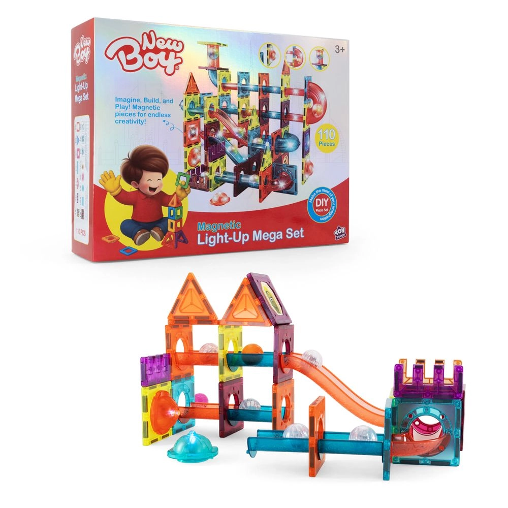 New Boy Magnetic Light-Up Mega Set - 110 pcs
