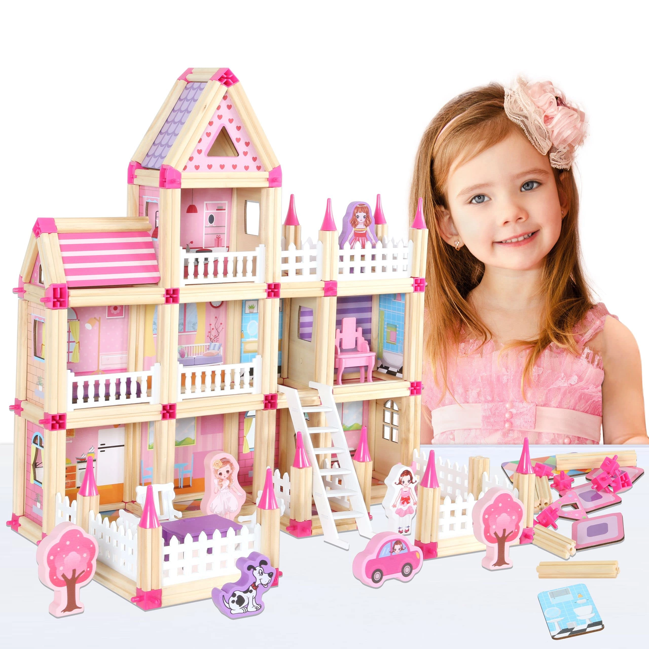 TOY GARDEN Princess Wooden House - 298pcs