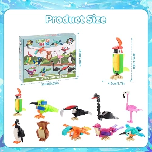 Mini Building Blocks Set - bird 12pcs