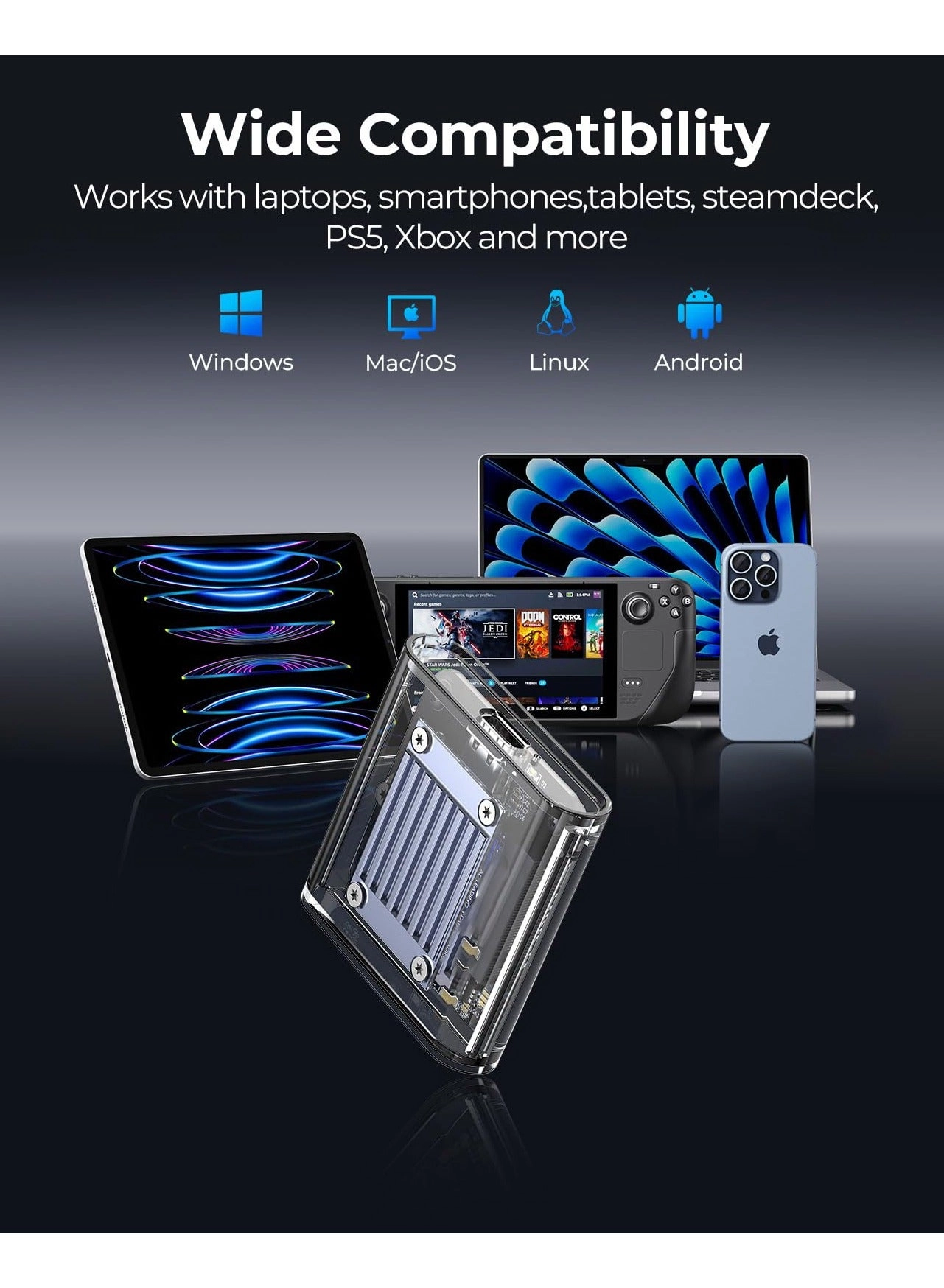 M.2 2230 NVMe SSD Enclosure - USB 3.2 Gen2