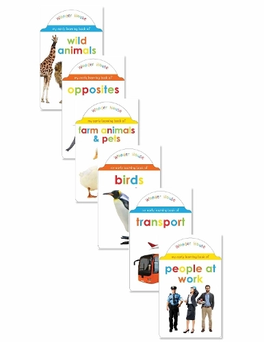 Prakash books My Super Pack Of Board Opposites Wild Animals Farm Animals And Pets Birds Transport Peop Cloth Book