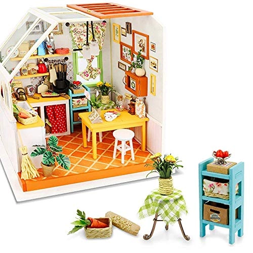 Dollhouse Kitchen Bakery Kit - cream Wood