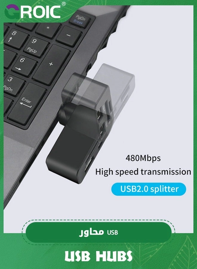 USB Hub - 4 in 1 Rotatable 180 Degrees USB C