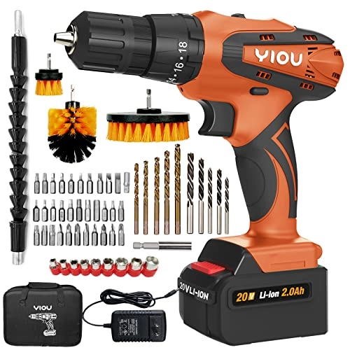 Cordless Drill - 20V 2AH + Cordless Impact Wrench