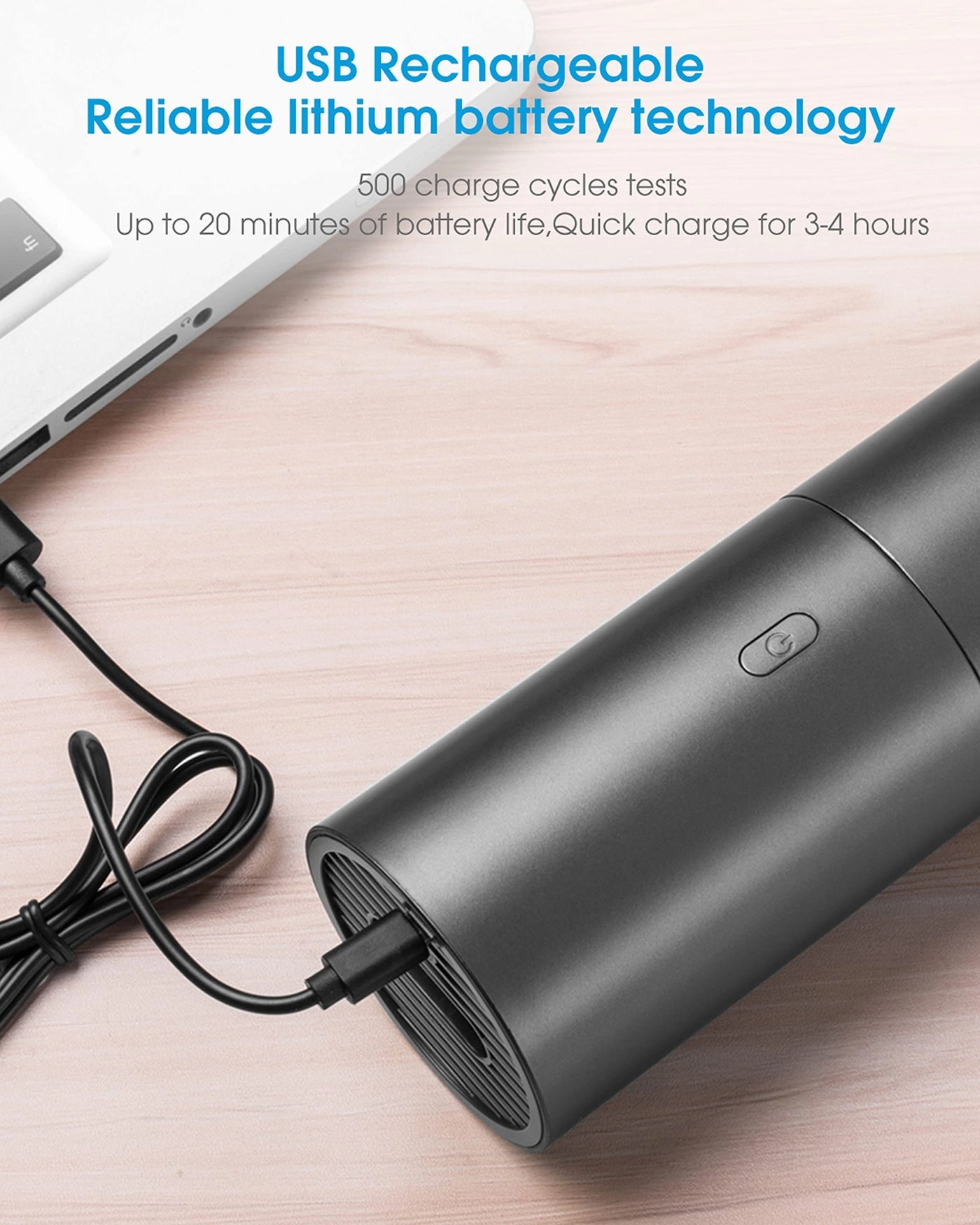 Crevice Vacuum - Cordless 2-in-1 USB-C Rechargeable