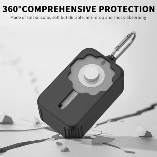 Silicone Charger Protector Cover - Compatible with Oura Ring 4 Charger Shockproof Black