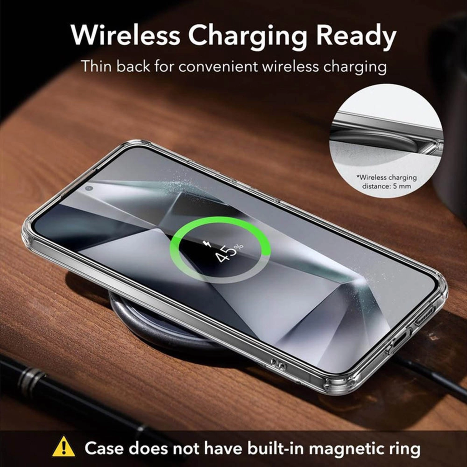 Metal Kickstand Clear Case for Samsung Galaxy S24 Plus