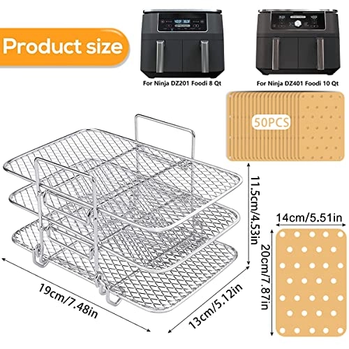 Air Fryer Rack - 304 Food Grade Stainless Steel 3 piece(s)