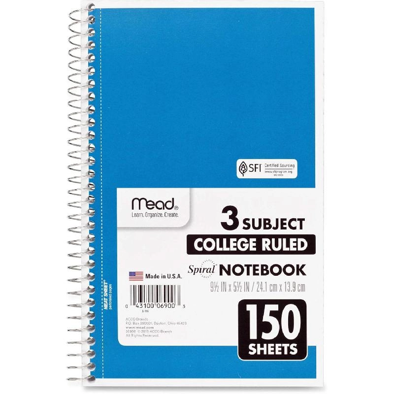 Notebook 8 X 10.5 in Spiral - Lined 70 Sheets