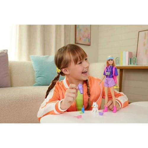 Barbie Malibu Outdoor Adventures - 10+ Accessories Pet Puppy Ages 3+
