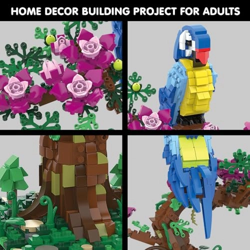 Micro Brick Flower Parrot