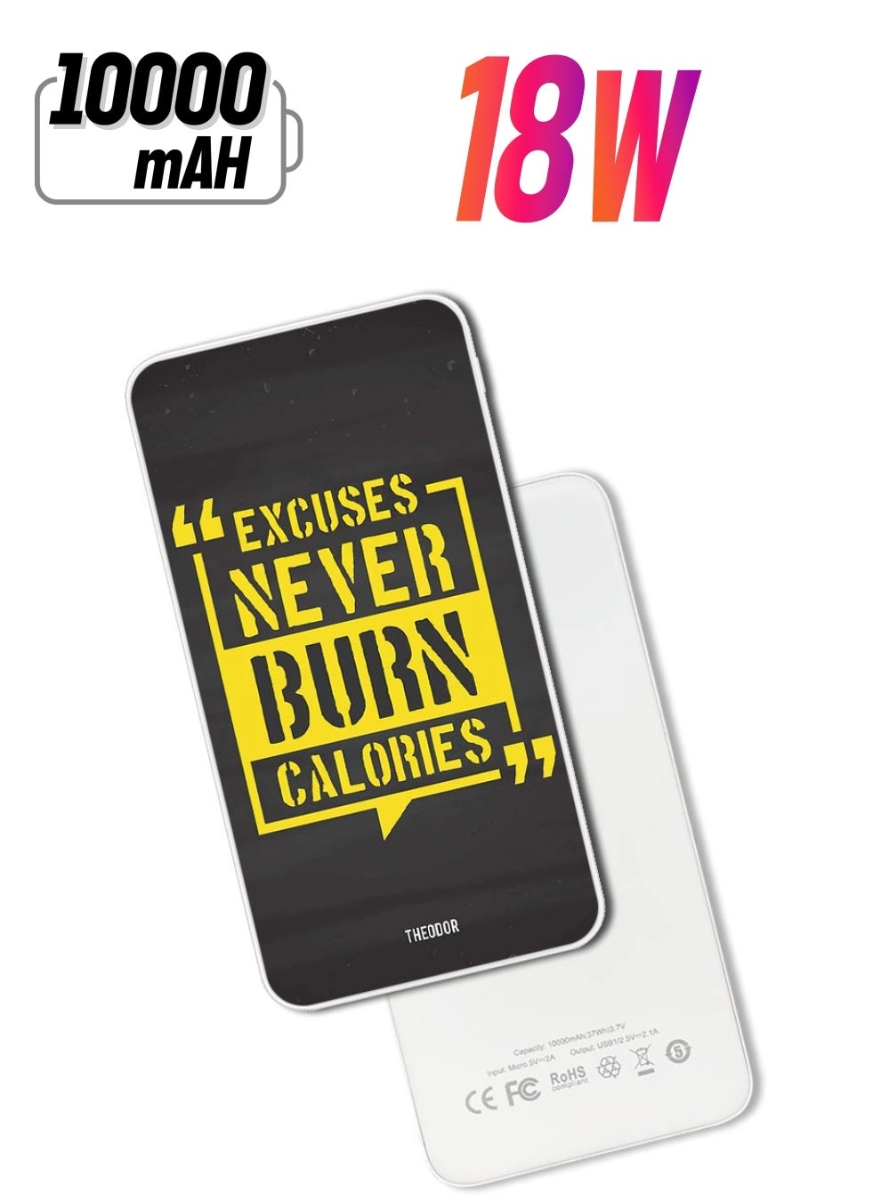 Theodor PPBA156 - 10000 mAh 18W Quick Charging 3.0