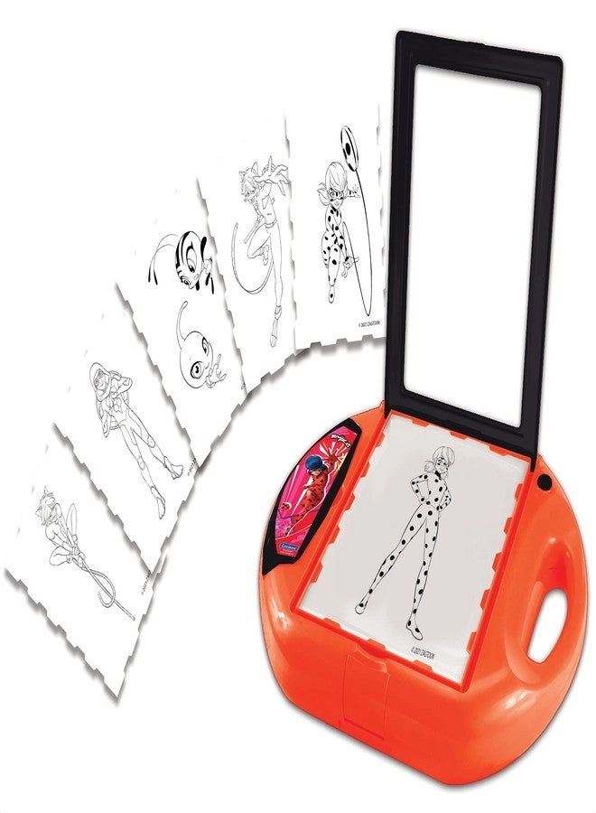 Miraculous Ladybug Cat Noir Drawing Projector - 4 Stamps 10 templates Lighting Screen 1 Pen