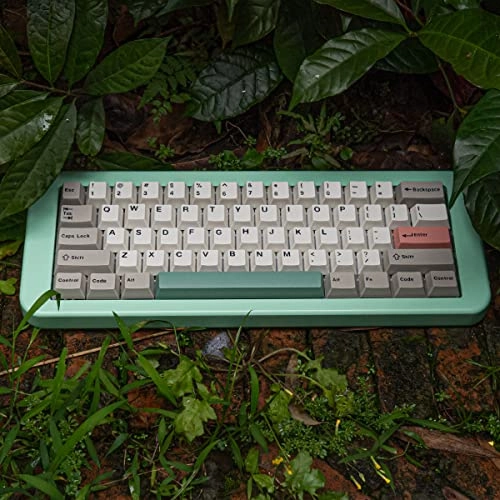 9009 Grey Beige Keycaps Set - ANSI/ISO Wired