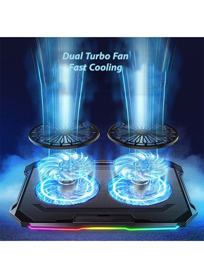 RGB Laptop Cooling Pad - 2 17.3 Inch