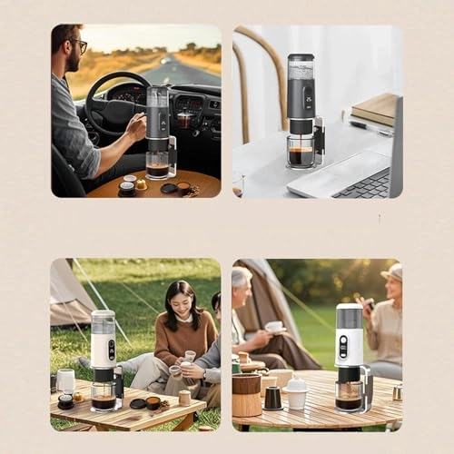 Portable Electric Espresso Machine - K capsules ground coffee