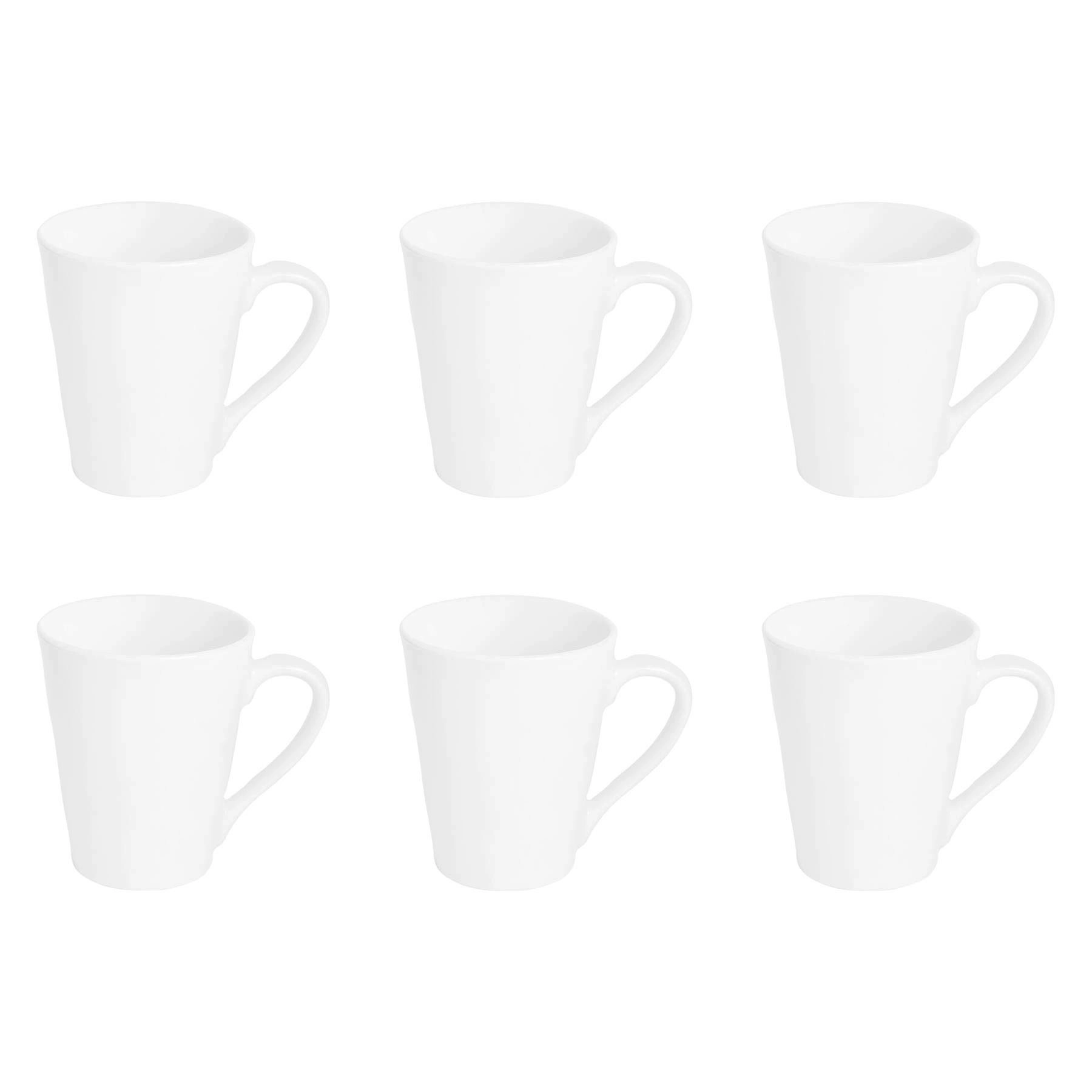 Argon Tableware Coffee Mug - 6 pcs - Porcelain Contemporary Modern - 285 ml