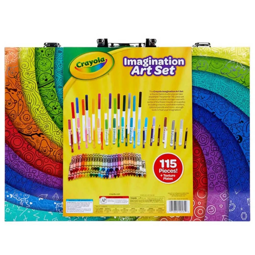Imagination Art Set - 115 piece(s) 14 Washable Super Tips Markers 15 Short Colored Pencils 14 Washable Pip Squeaks Skinnies Markers 56 Crayons