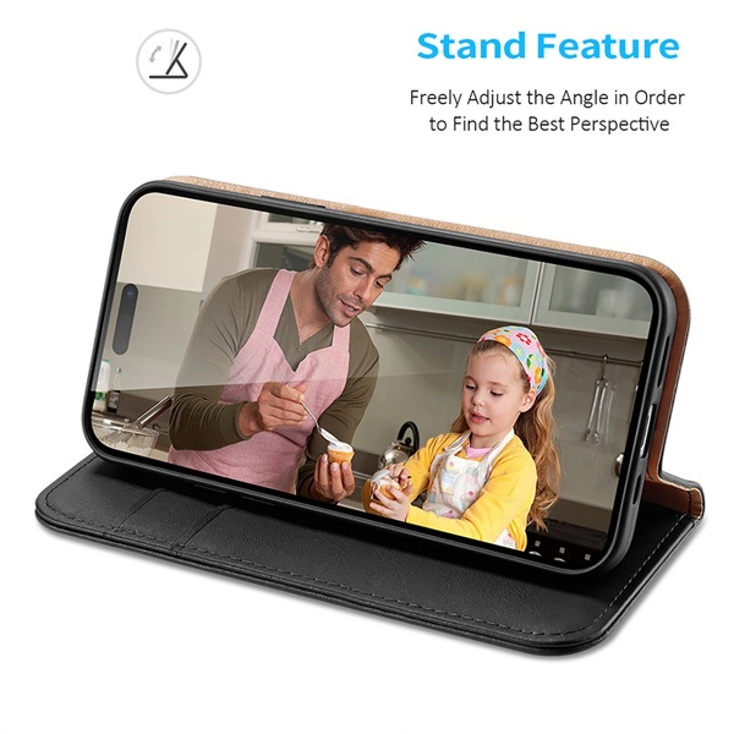 Hivo Series - Leather, PU & TPU Wallet Case for iPhone 14 Pro Max