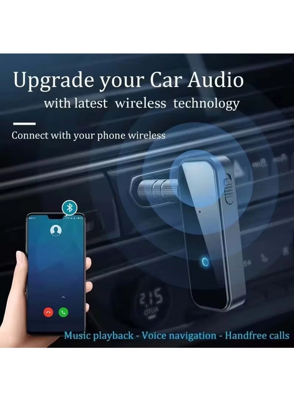 Bluetooth 5.0 Transmitter Receiver - 3.5mm Built-in battery