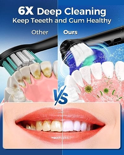 Rotating Electric Toothbrush - 8 Brush Heads 4 Modes 25-Day Battery Life