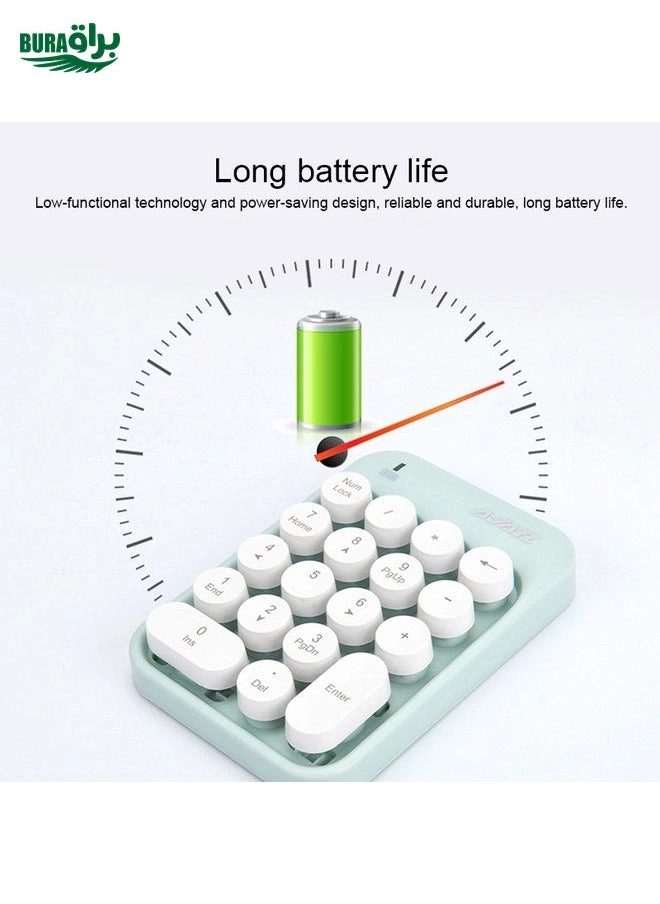 Mini 2.4G Wireless Numeric Keypad - 18 keys 10 meter AAA