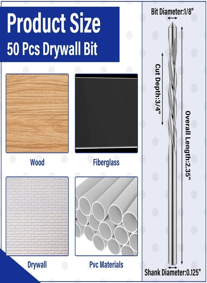 Drywall Router Bits - 1/8" 50 Pcs
