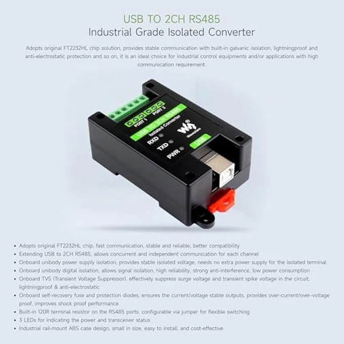 USB TO 2CH RS485 ISOLATED CONVERTER