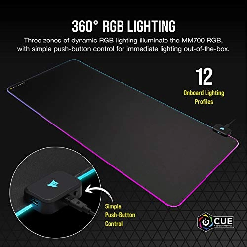 Mm700 RGB Extended Cloth Gaming Mouse Pad - 93x40 cm