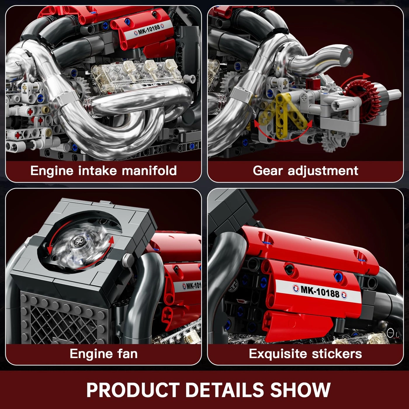 Engine Model (10188) - 980PCS STEM Kit