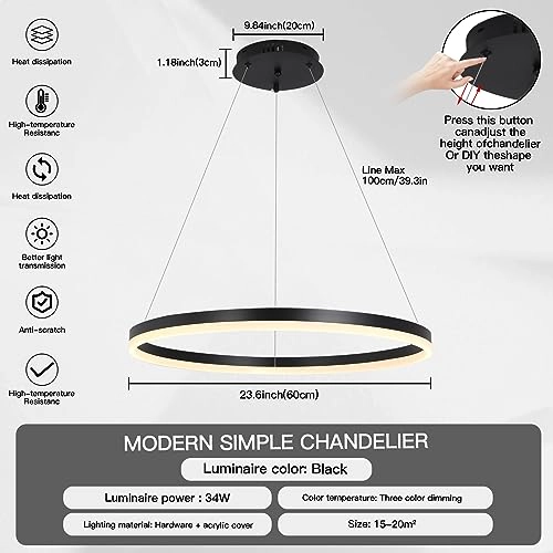 Modern LED Chandelier - 100cm