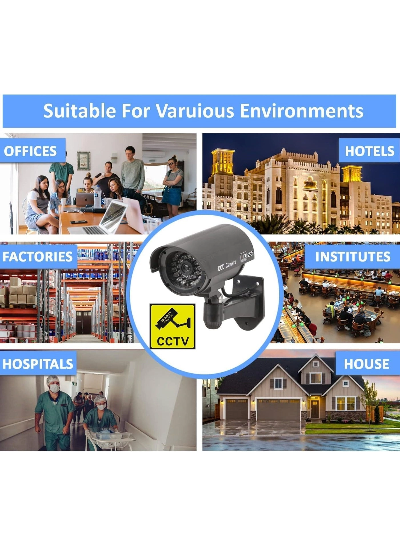 Dummy CCTV Security Camera - Indoor/Outdoor