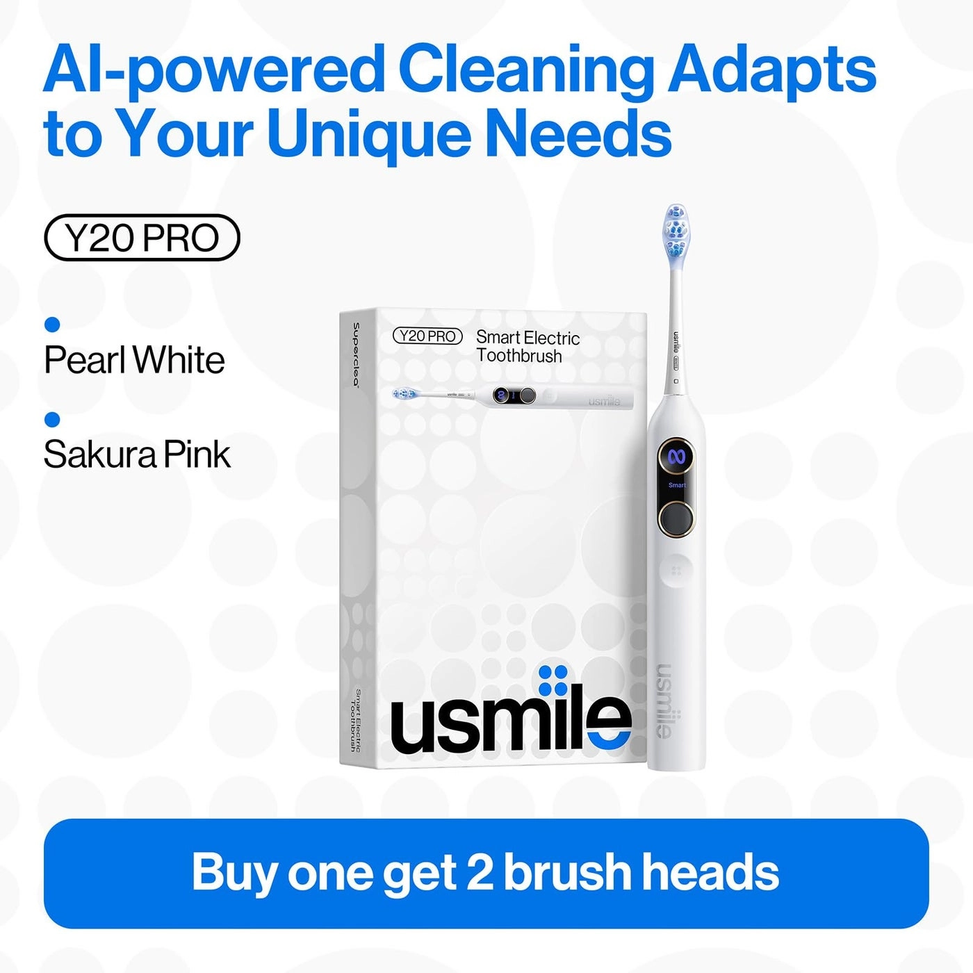 Y20 PRO - 90-Day Battery 2 Brush Heads
