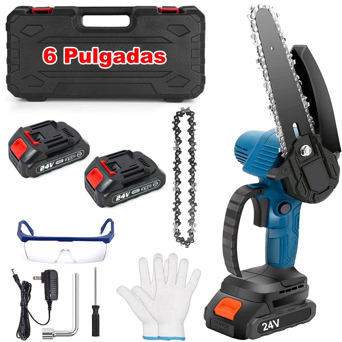 HONGHCL Handheld Chainsaw - 24V 2 Batteries