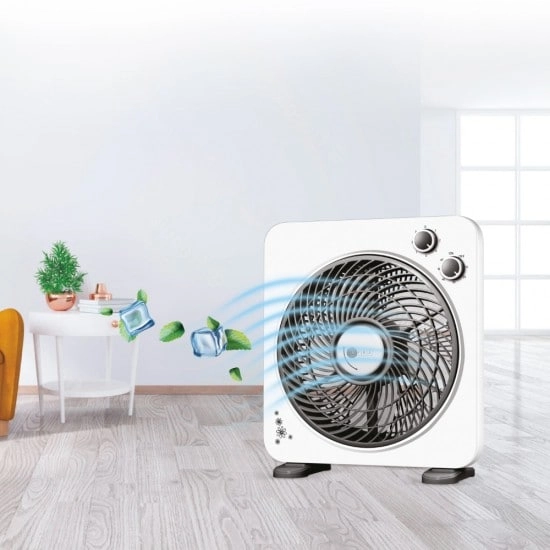 AFRA Electric Box Fan - 45W 3 Speeds 1 Hrs. timer
