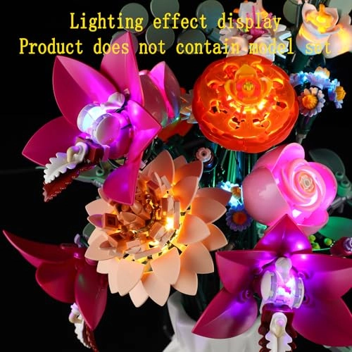 LED Light Kit - Plastic Sport 4.5-5V for LEGO Pretty Pink Flower Bouquet 10342
