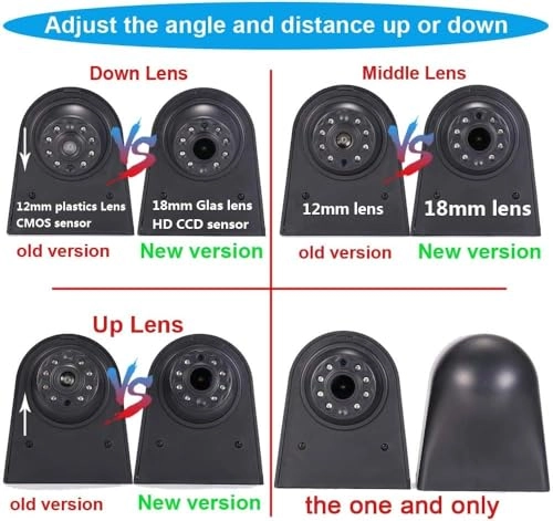 Reversing Camera + LCD Colour Display Monitor - Night vision AHD video signal or CVBS signal 1280 x 720 pixels
