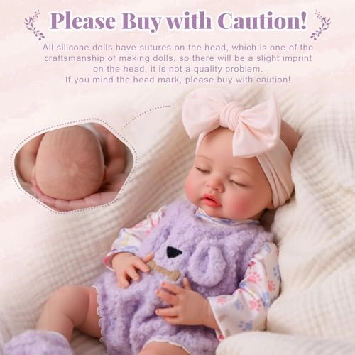 Reborn Baby Doll - 16 Inch Full Platinum Silicone Ages 3+
