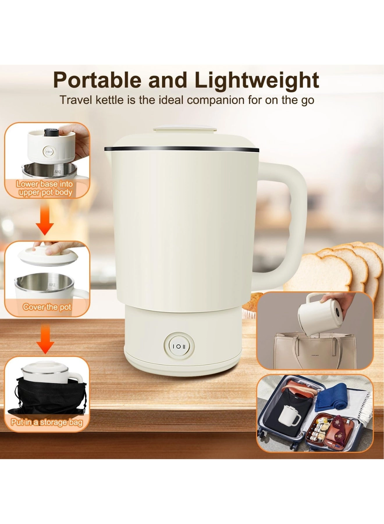 Portable Collapsible Electric Kettle