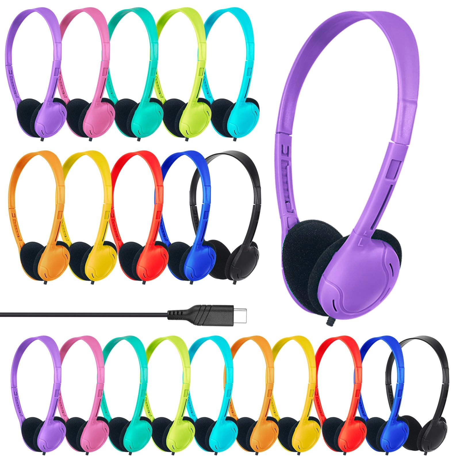 USB C Headphones Wired Headphone Pack