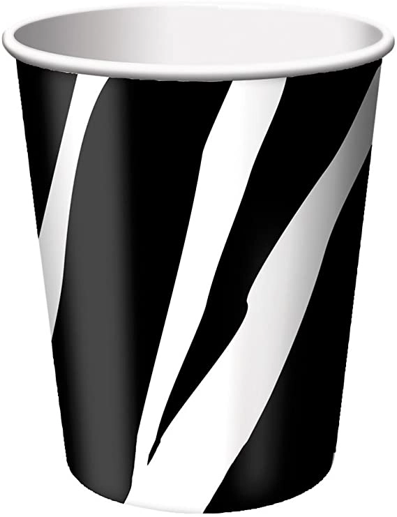 Party Zone Animal Print Zebra Cups