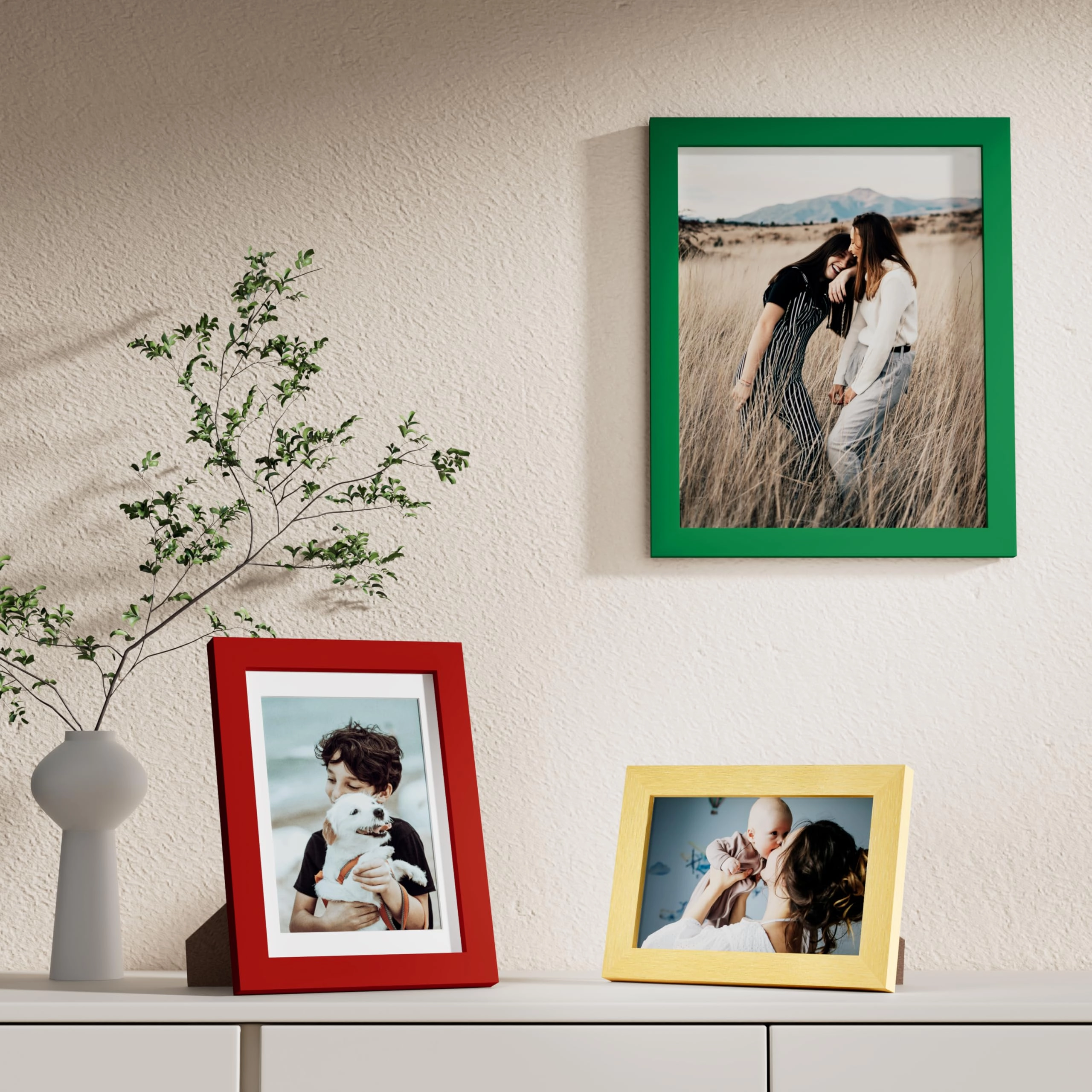 Picture Frames Set - 10 Pack Rustic Grey