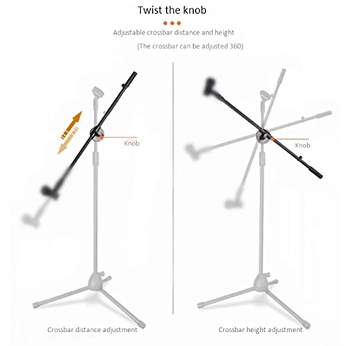 Microphone Stand - 65-130cm Black Round base