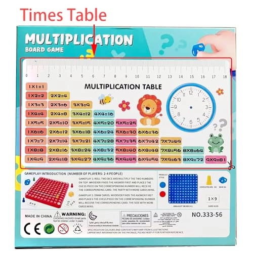 Math Multiplication Board Game - 3+