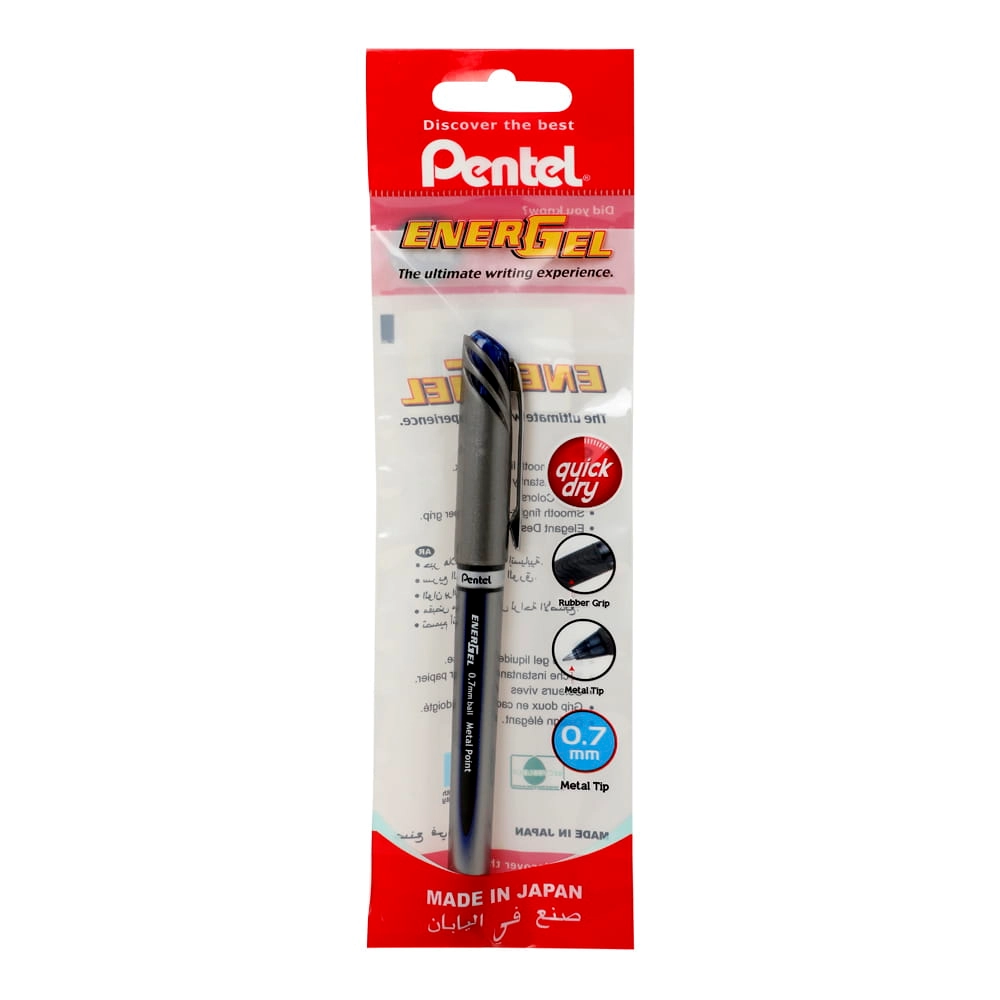 PENTAL Energel Quick Dry Metal Tip Liquid Gel Ink Pen - 1 Piece 0.7mm
