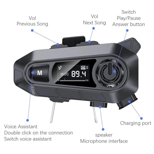 Bluetooth Helmet Earphones - Bluetooth 5.4 Over Ear