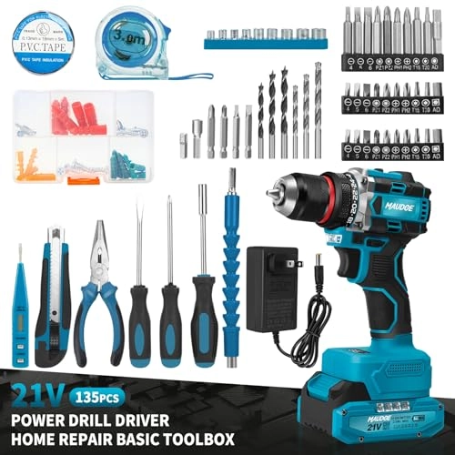 Cordless Drill Tool Set - 2.0Ah 21V