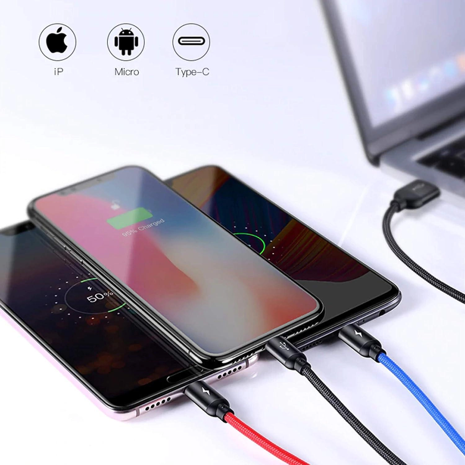 3-in-1 USB Cable 1.2m