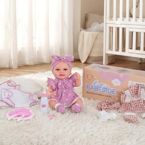 Reborn Baby Doll - 17 Inch Vinyl Cotton Girl Ages 3+