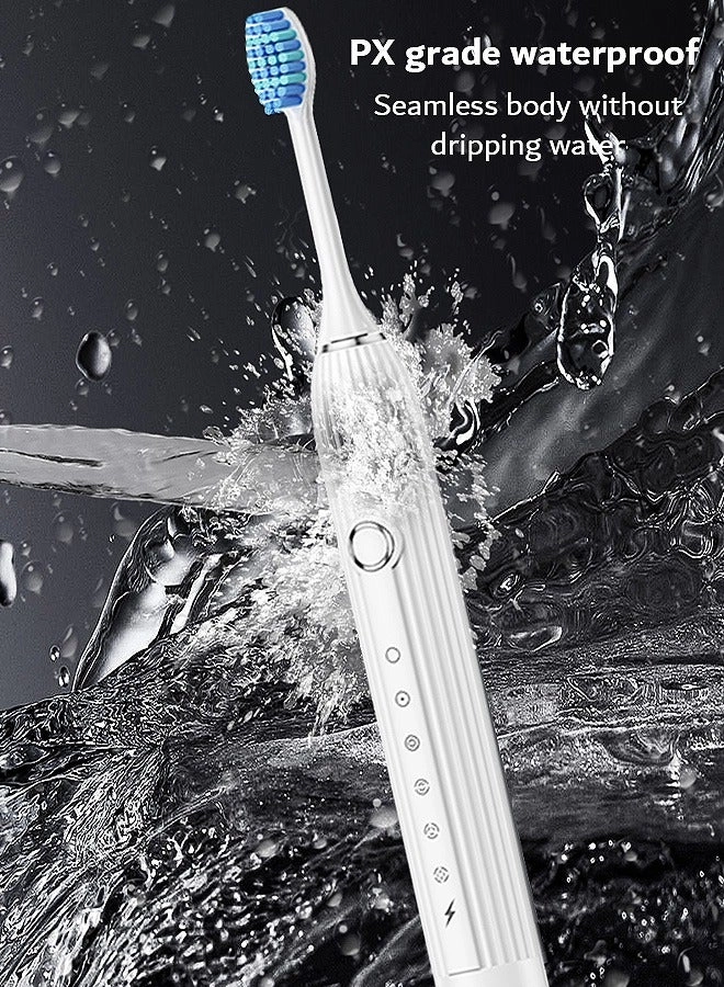 Electric Toothbrush - 10 Brush Heads Travel Case 6 Modes